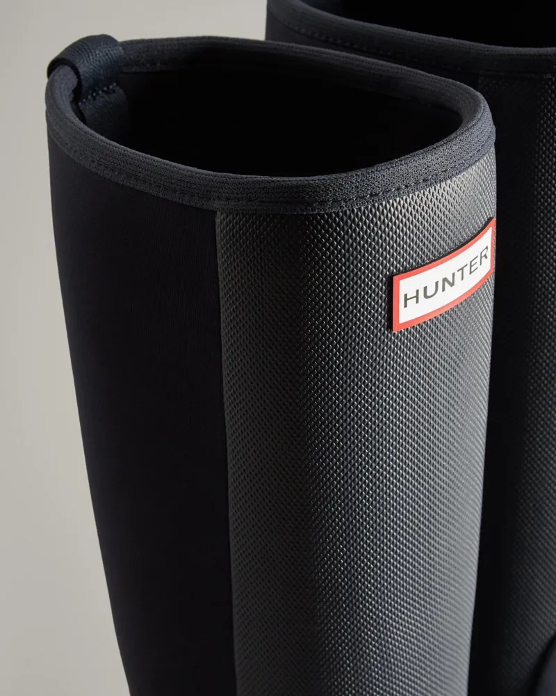 Hunter Womens Balmoral Field Hybrid Tall Wellington in Navy-4